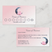 ピンク蓮の花の月 ロイヤリティカード (正面/裏面)