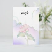 ピンク蓮の花の水色 出欠カード (スタンド正面)