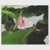 ピンク蓮の花フォトラッピング紙 ラッピングペーパー (フラット)