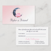 ピンク蓮の花ムーンビジネス 紹介カード (正面/裏面)