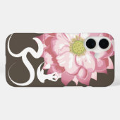 ピンク蓮の花ヨガホワイトオムシンボルゼン Case-Mate iPhoneケース (裏面 (横))