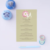 ピンク蓮の花ヨガ&禅書道ルームオウム チラシ (シングル)