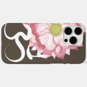 ピンク蓮の花ヨガ&禅書道ルームオウム Case-Mate iPhoneケース (裏面 (横))