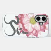 ピンク蓮の花ヨガ&禅書道ルームオウム Case-Mate iPhoneケース (裏面 (横))