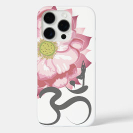 ピンク蓮の花ヨガ&禅書道ルームオウム iPhone 16 PROケース