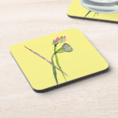 ピンク蓮の花仏芸術 コースター (左側)