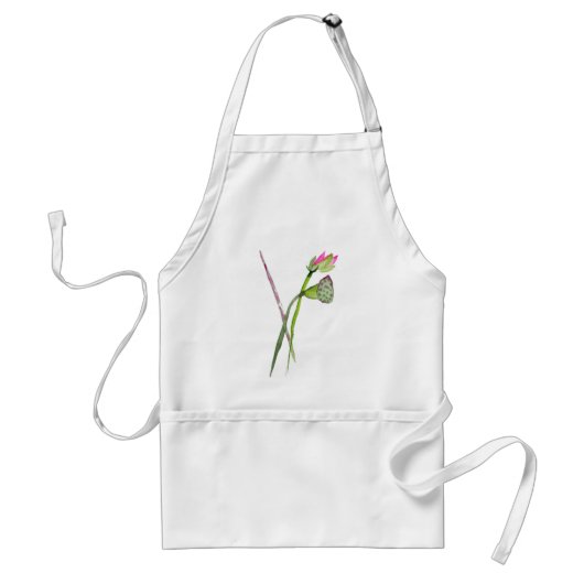 ピンク蓮の花仏芸術 スタンダードエプロン (正面)