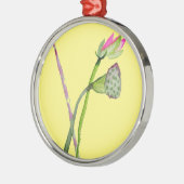 ピンク蓮の花仏芸術 メタルオーナメント (左)