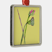 ピンク蓮の花仏芸術 メタルオーナメント (右)