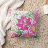 ピンク蓮の花柔らかい枕 クッション (ブランケット)