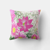 ピンク蓮の花柔らかい枕 クッション (裏面)