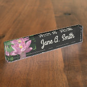 ピンク蓮の花IV デスクネームプレート (側面)