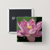 ピンク蓮の花IV 缶バッジ (正面&裏面)