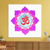 ピンク蓮 キャンバスプリント (インサイチュ (リビング))