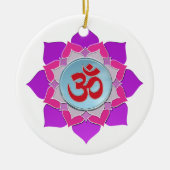 ピンク蓮 セラミックオーナメント (正面)