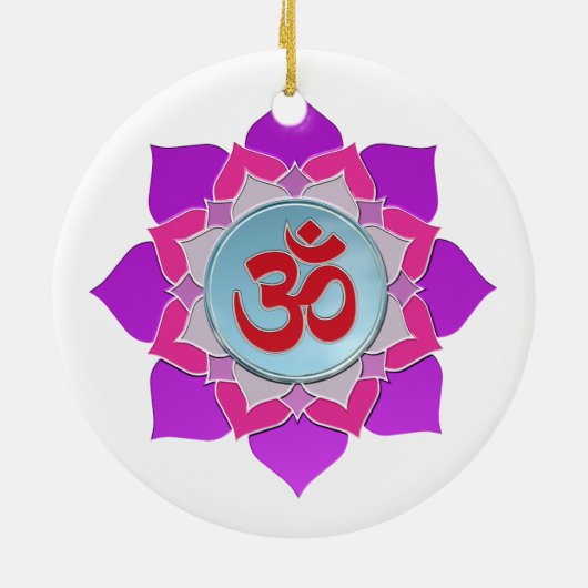 ピンク蓮 セラミックオーナメント (裏面)