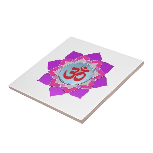 ピンク蓮 タイル (側面)