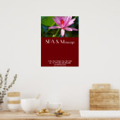 ピンク蓮 ポスター (キッチン)