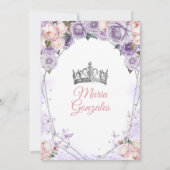 ピンク薄紫キンセアニラクラウンメキシカンバタフライ 招待状 (裏面)