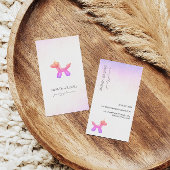 ピンク薄紫バルーン動物パーティーイベントプランナー 名刺