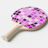 ピンク薄紫パープルレトロモダンディスコボール 卓球ラケット (正面アングル)