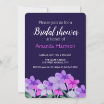 ピンク薄紫フローラブライダルシャワー パーソナライズされた