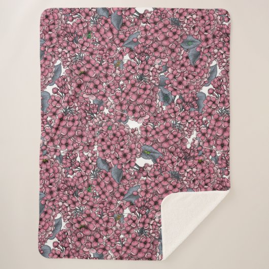 ピンク薄紫園 シェルパブランケット (正面)