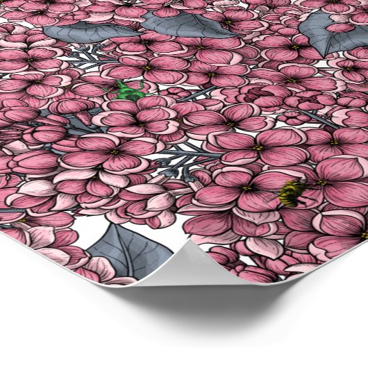 ピンク薄紫園 ポスター (角)