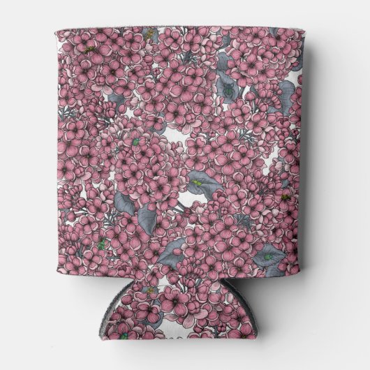 ピンク薄紫園 缶クーラー (正面)