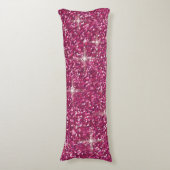 ピンク虹色グリッター ボディピロー (正面縦)