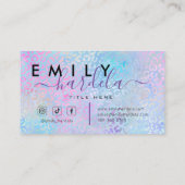 ピンク虹色ヒョウプロフェッショナル 名刺 (裏面)
