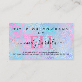 ピンク虹色ヒョウプロフェッショナル 名刺