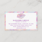 ピンク虹色ホログラフィック爪、 ネイルポーランドロイヤリティ 名刺 (裏面)