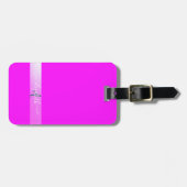 ピンク蛍光モノグラム ラゲッジタグ (正面横)