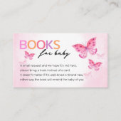 ピンク蝶のリクエスト用ベビー本 エンクロージャーカード (正面)