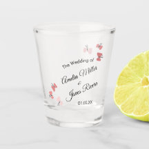 ピンク蝶ガーデンロマンチックシンプルな結婚の