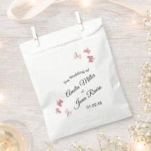 ピンク蝶ガーデンロマンチックシンプルな結婚の