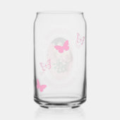 ピンク蝶キンセアニェラ ガラス缶 (裏面)