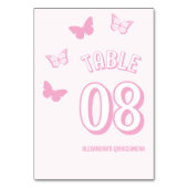 ピンク蝶キンセアニェラ テーブルナンバー (裏面)