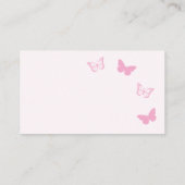 ピンク蝶キンセアニェラ プレイスカード (裏面)