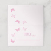 ピンク蝶キンセアニェラ プレイスカード (外部開封)