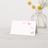 ピンク蝶キンセアニェラ プレイスカード (裏面)