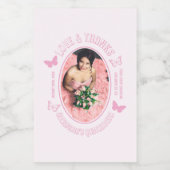 ピンク蝶キンセアニェラ ワインラベル (シングルラベル)