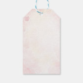 ピンク蝶ベビーシャワーフローラガーデン ギフトタグ (裏面)