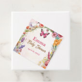 ピンク蝶ベビーシャワーフローラガーデン フェイバータグ (インサイチュ)