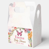 ピンク蝶ベビーシャワーフローラガーデン フェイバーボックス (オープン)