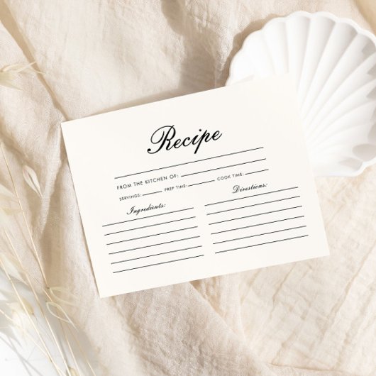 ピンク蝶レシピブライダルシャワー エンクロージャーカード