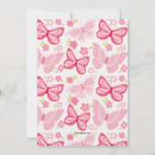 ピンク蝶招待状 招待状 (裏面)