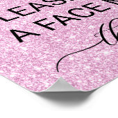 ピンク衣服顔マスク美しいサロンCovid-19ポスター ポスター (角)