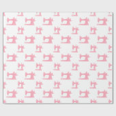 ピンク裁縫機 ラッピングペーパー (フラット)